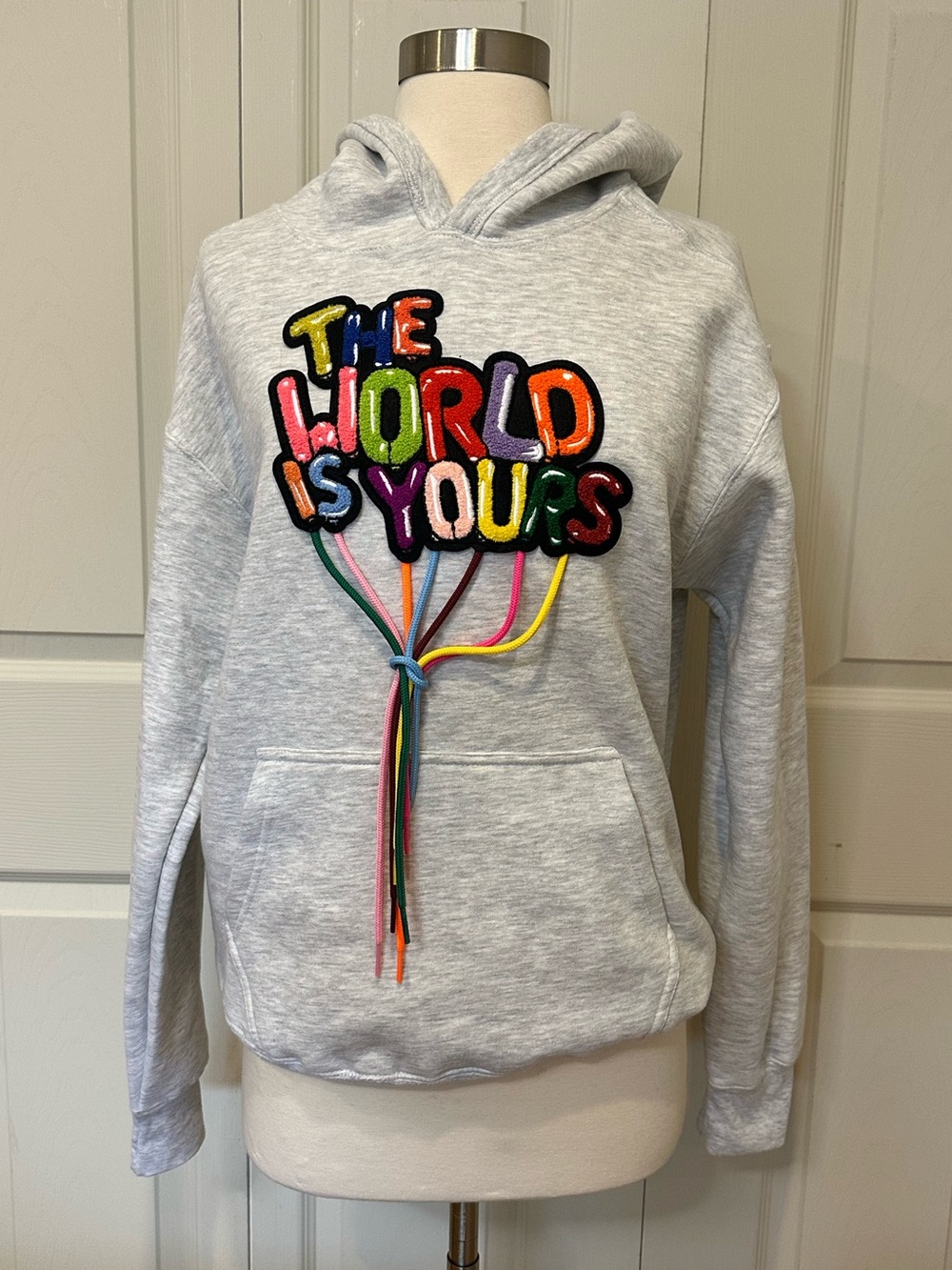 New! The World is Yours heather gray hoodie/sweatshirt!